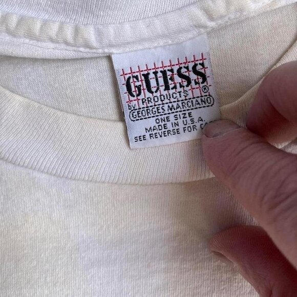 Vintage single stitch guess embroidered t shirt - Picture 4 of 5